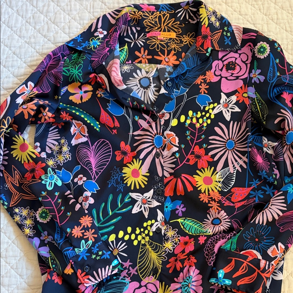 Vilagallo floral Button-Up Shirt